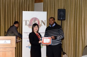 James Kamau SAGE Foundation Scholarship Excellence Award Nominees with Senator Yonah Martin