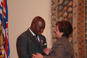 Chairman & CEO Honore Gbedze with Senator Mobina